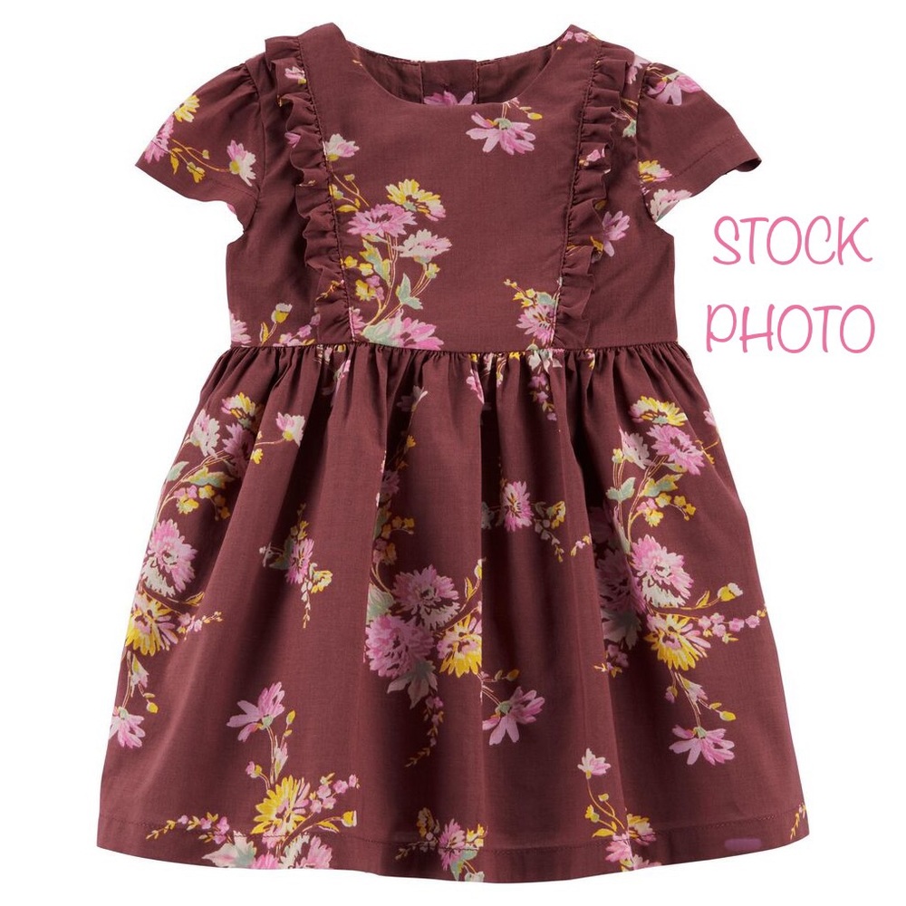 Maroon floral dress